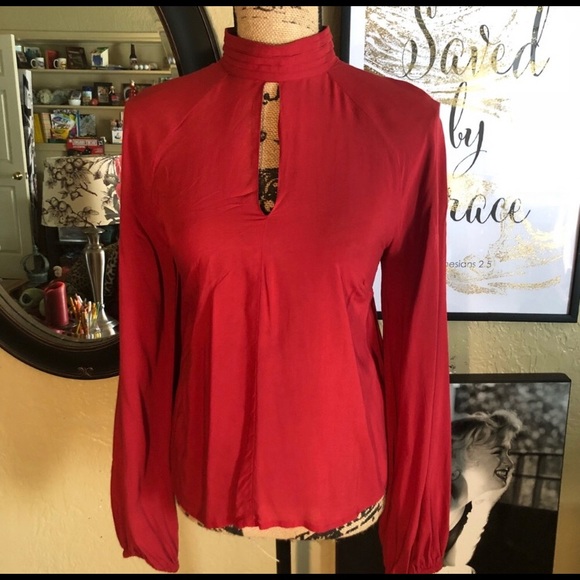 NWT- ASOS High Neck Key Hold Detail Top - Picture 2 of 5